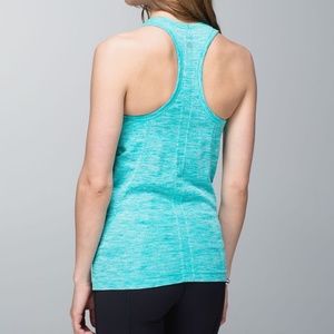 NWT - Lululemon Run: Swiftly Tech Racerback - Heathered Blue Tropics - Size 4